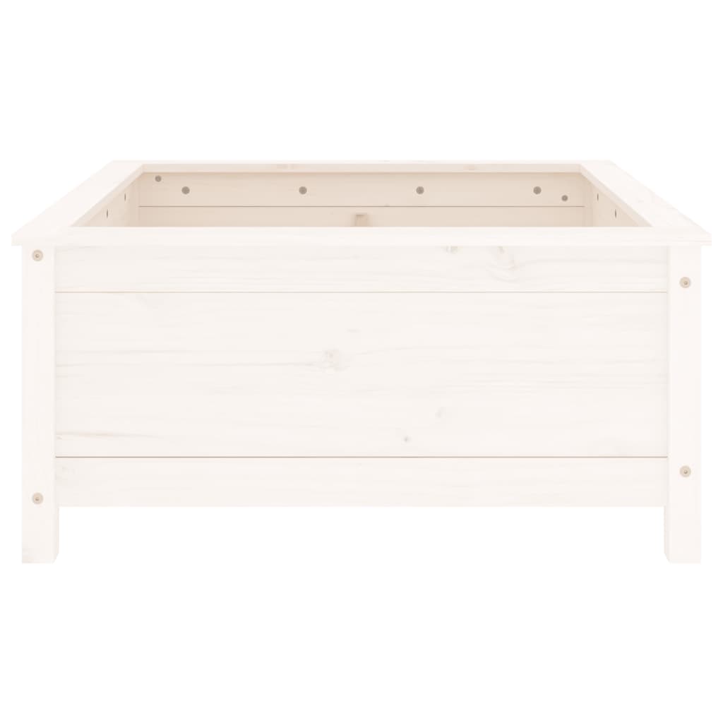 plantekasse 82,5x82,5x39 cm massivt fyrretræ hvid