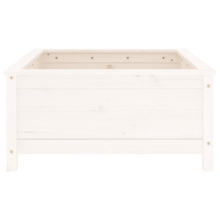 plantekasse 82,5x82,5x39 cm massivt fyrretræ hvid