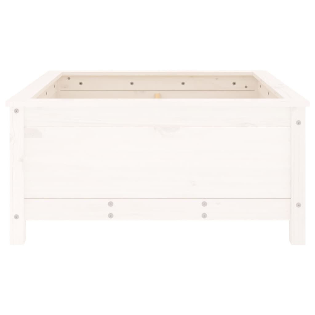 plantekasse 82,5x82,5x39 cm massivt fyrretræ hvid