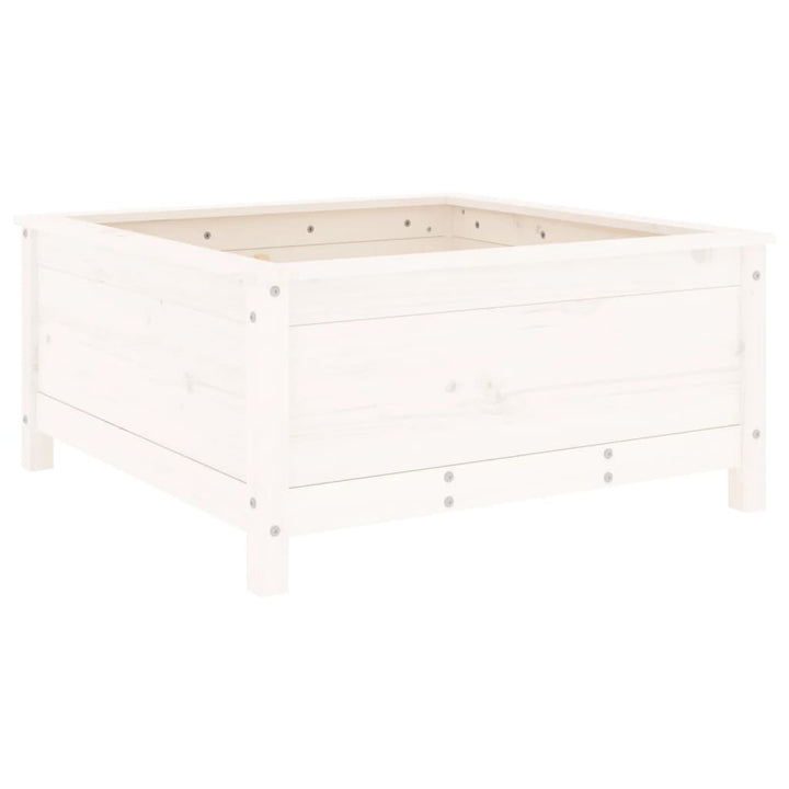 plantekasse 82,5x82,5x39 cm massivt fyrretræ hvid