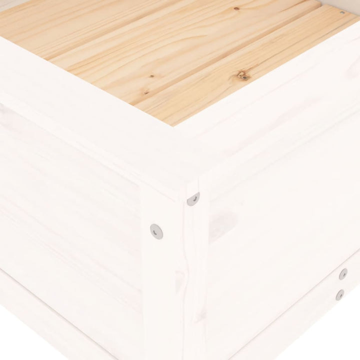 plantekasse 82,5x82,5x39 cm massivt fyrretræ hvid