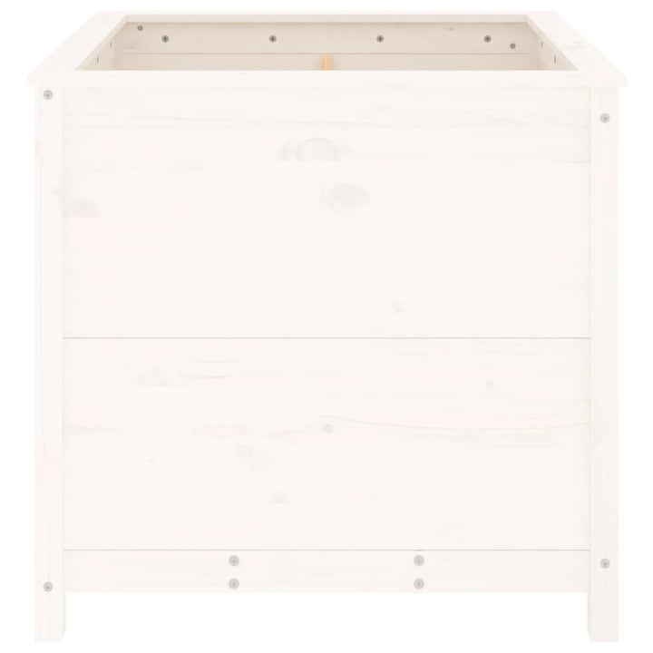 plantekasse 82,5x82,5x78 cm massivt fyrretræ hvid