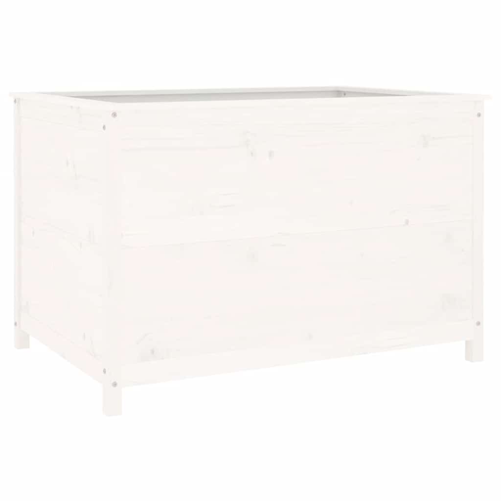 højbed 119,5x82,5x78 cm massivt fyrretræ hvid