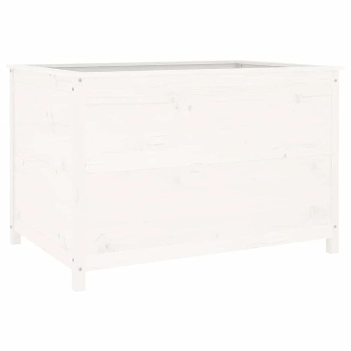 højbed 119,5x82,5x78 cm massivt fyrretræ hvid