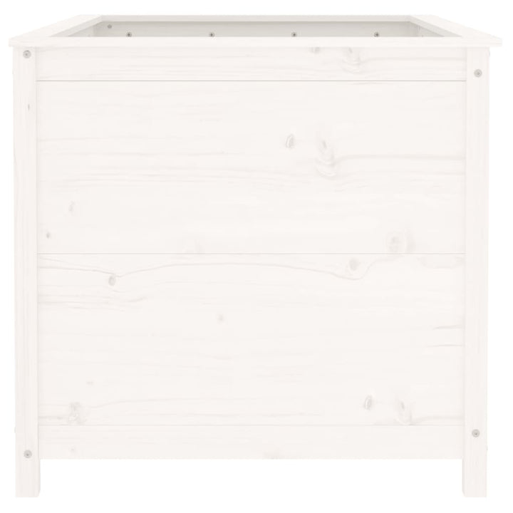 højbed 119,5x82,5x78 cm massivt fyrretræ hvid