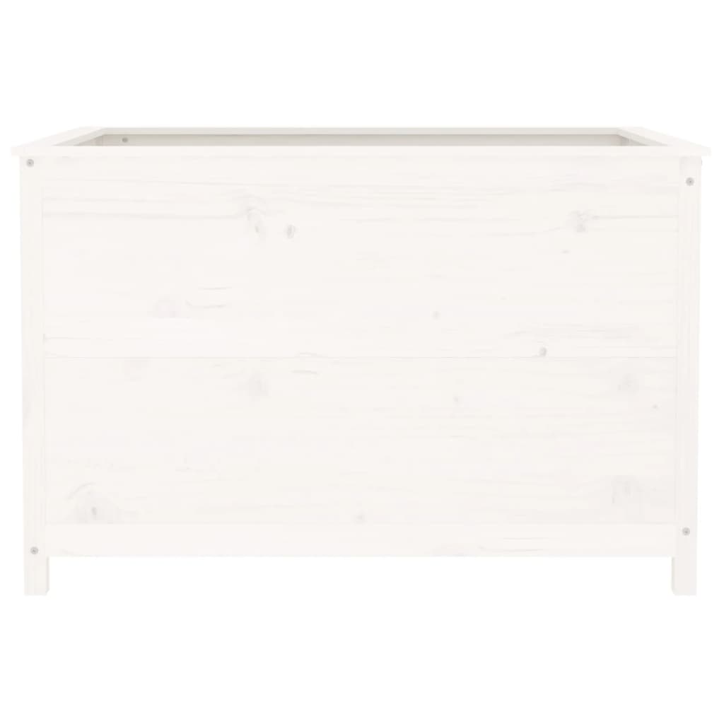 højbed 119,5x82,5x78 cm massivt fyrretræ hvid