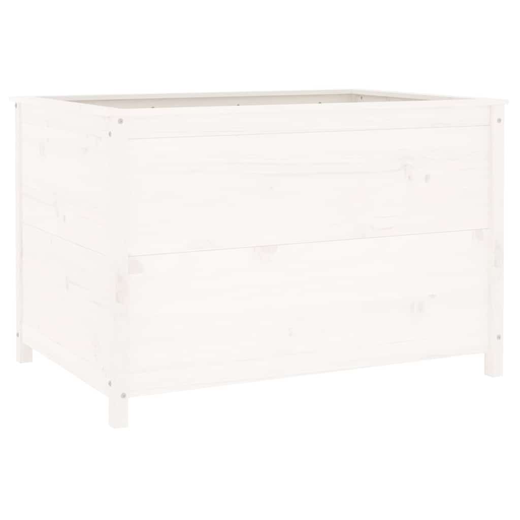 højbed 119,5x82,5x78 cm massivt fyrretræ hvid