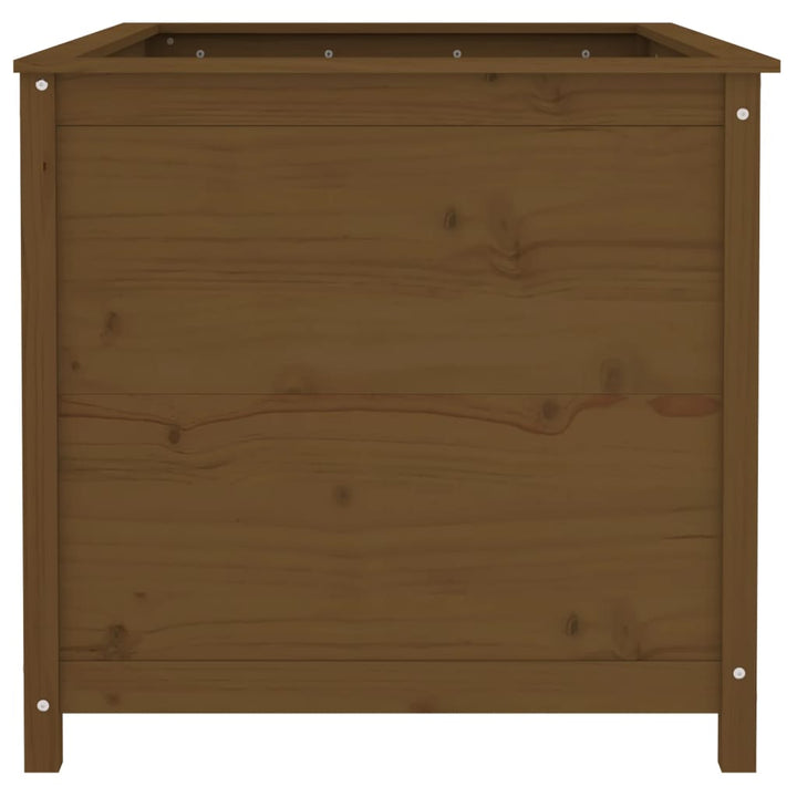højbed 119,5x82,5x78 cm massivt fyrretræ gyldenbrun