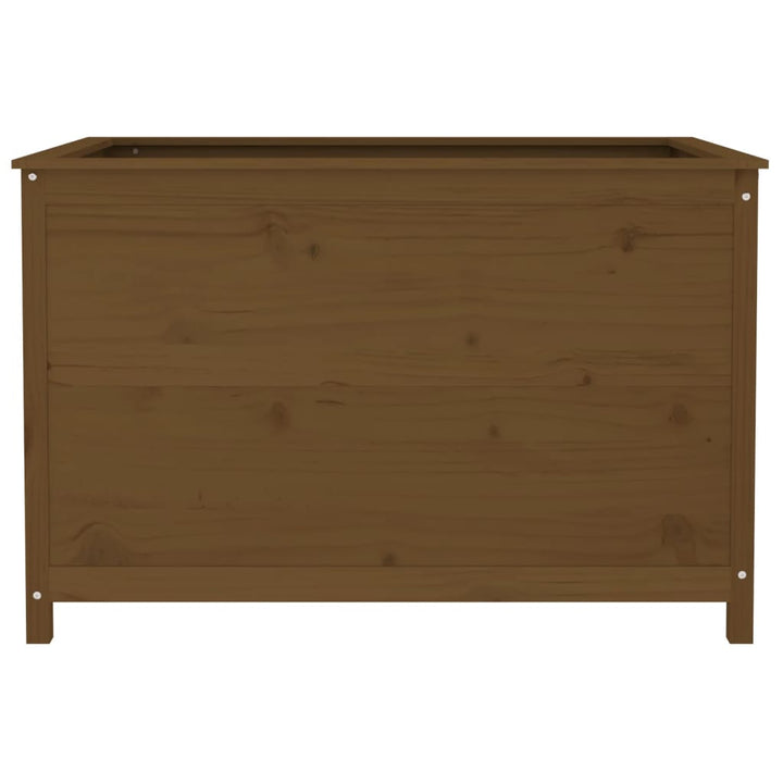 højbed 119,5x82,5x78 cm massivt fyrretræ gyldenbrun
