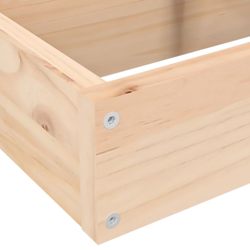 plantekasse 4 niveauer 80,5x79x36 cm massivt fyrretræ