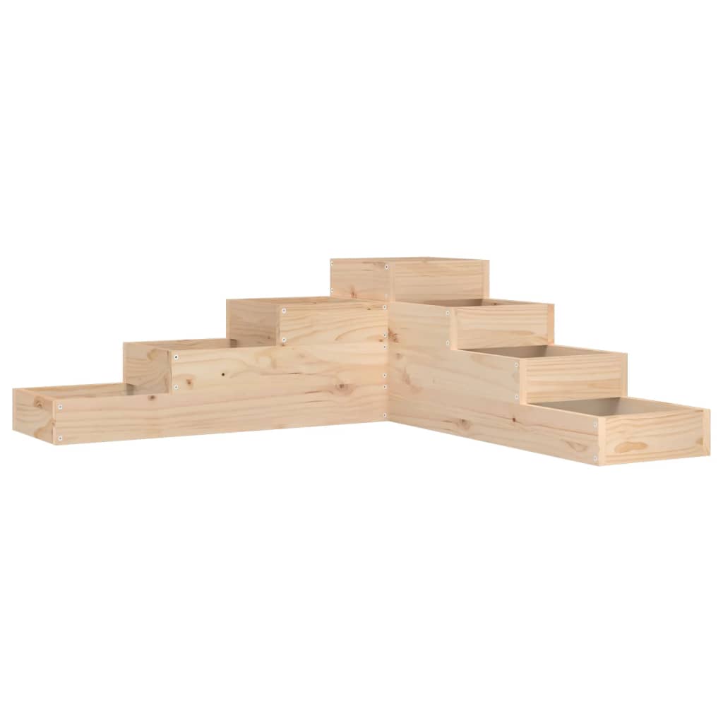 haveplantekasse 4-lags 106x104,5x36 cm massivt træ fyrretræ