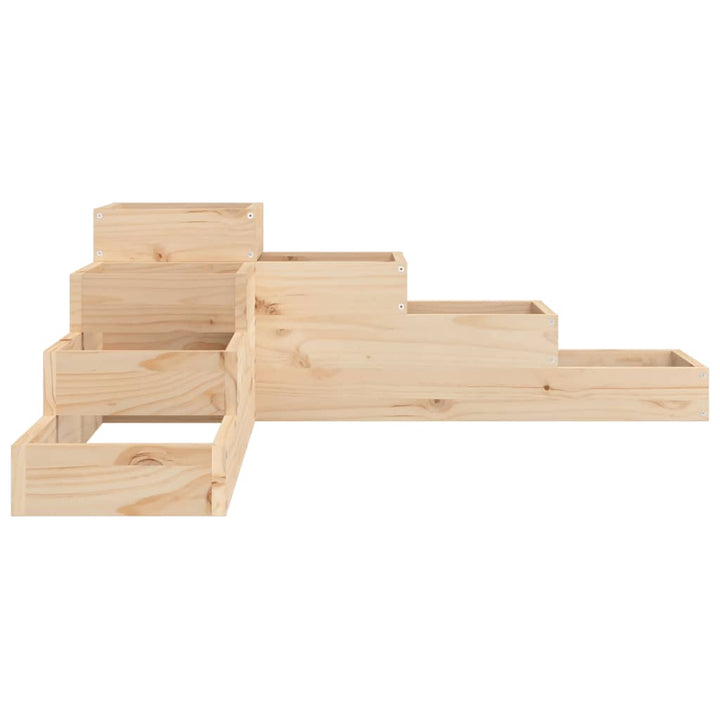 haveplantekasse 4-lags 106x104,5x36 cm massivt træ fyrretræ