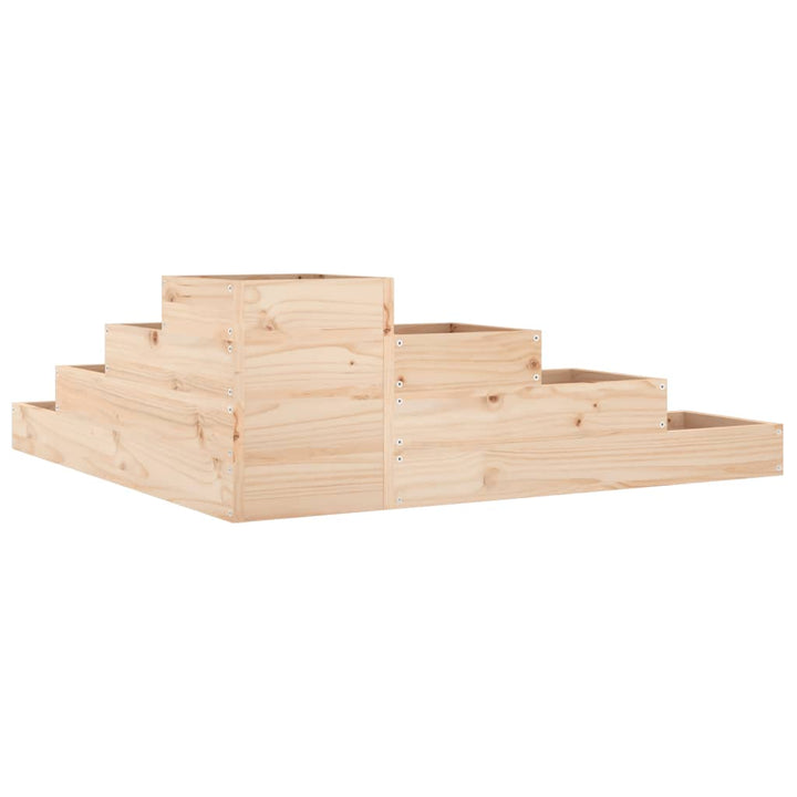 haveplantekasse 4-lags 106x104,5x36 cm massivt træ fyrretræ