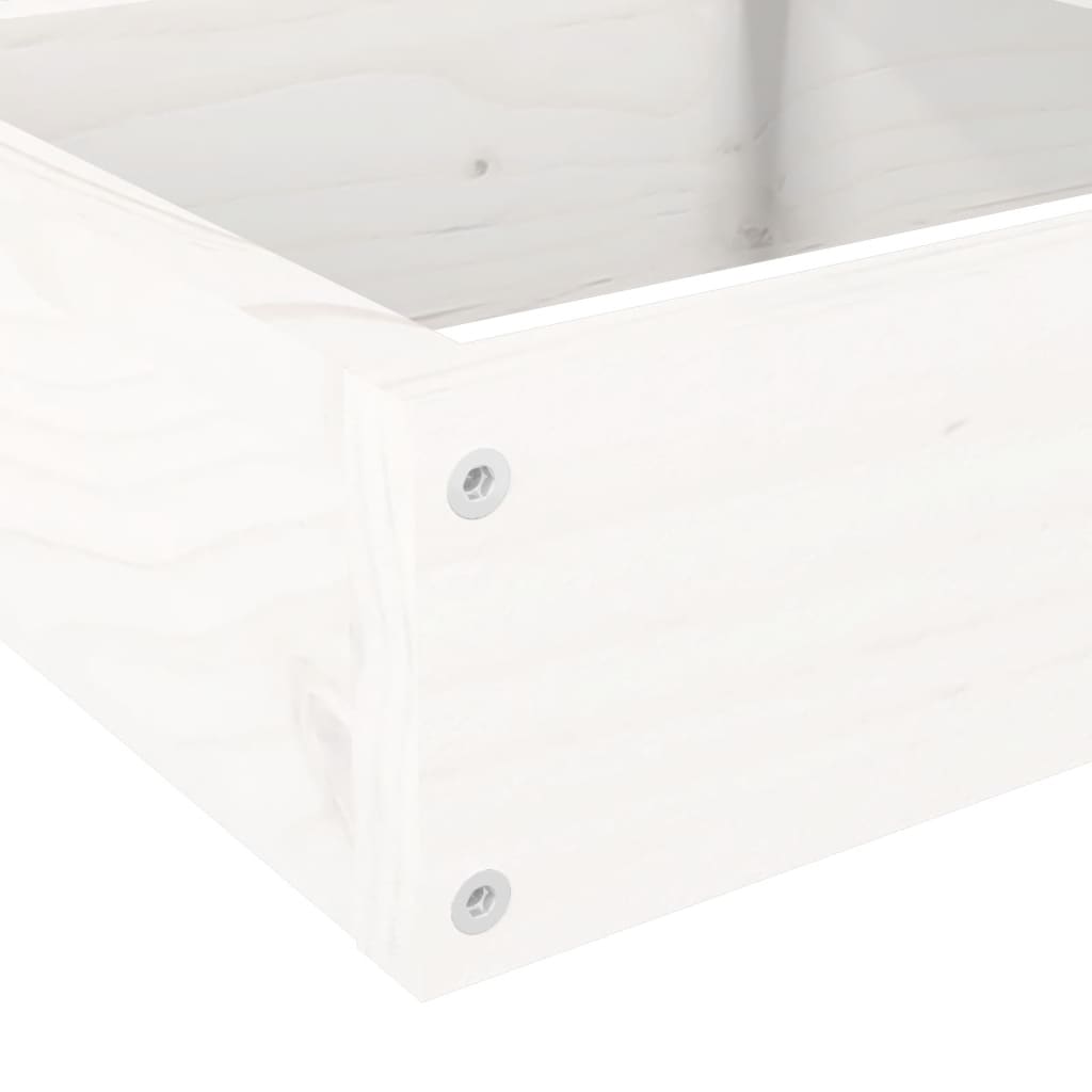 plantekasse 4 niveauer 106x104,5x36 cm massivt fyrretræ hvid