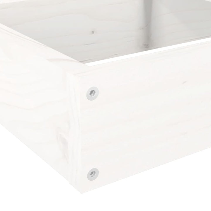 plantekasse 4 niveauer 106x104,5x36 cm massivt fyrretræ hvid