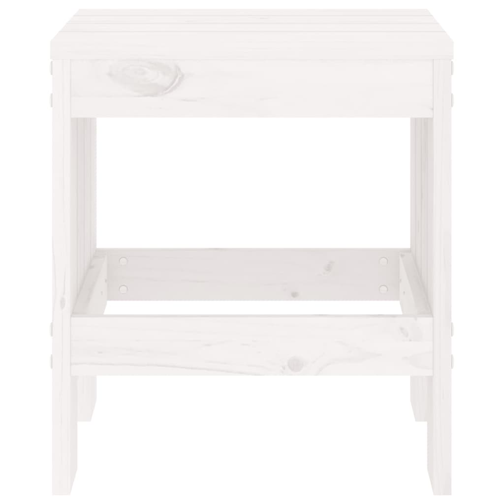 haveskamler 2 stk. 40x36x45 cm massivt fyrretræ hvid