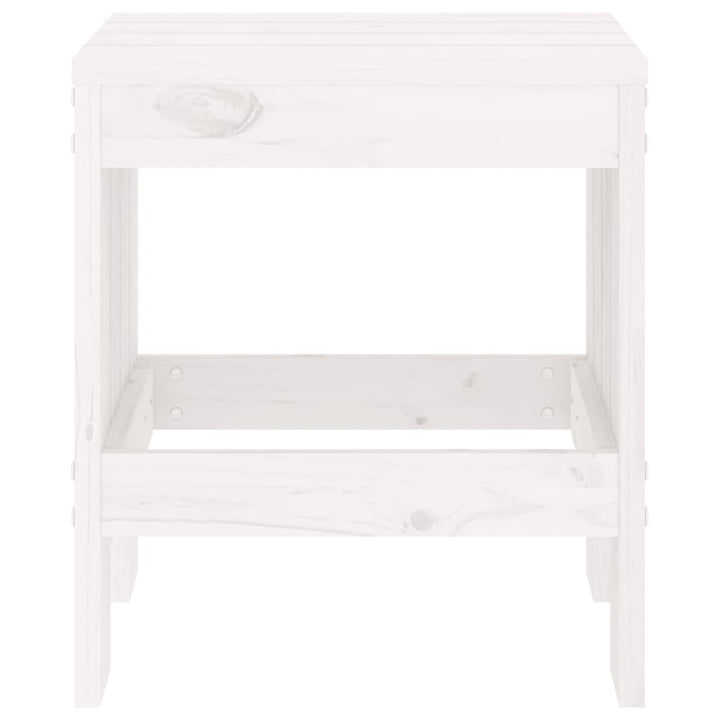 haveskamler 2 stk. 40x36x45 cm massivt fyrretræ hvid