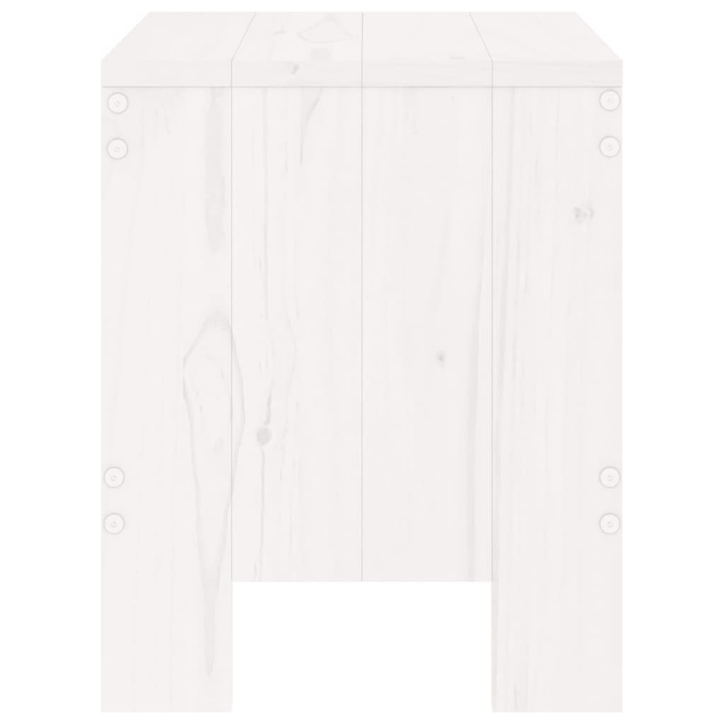 haveskamler 2 stk. 40x36x45 cm massivt fyrretræ hvid