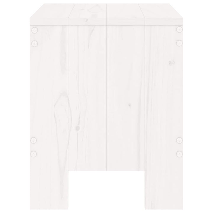 haveskamler 2 stk. 40x36x45 cm massivt fyrretræ hvid