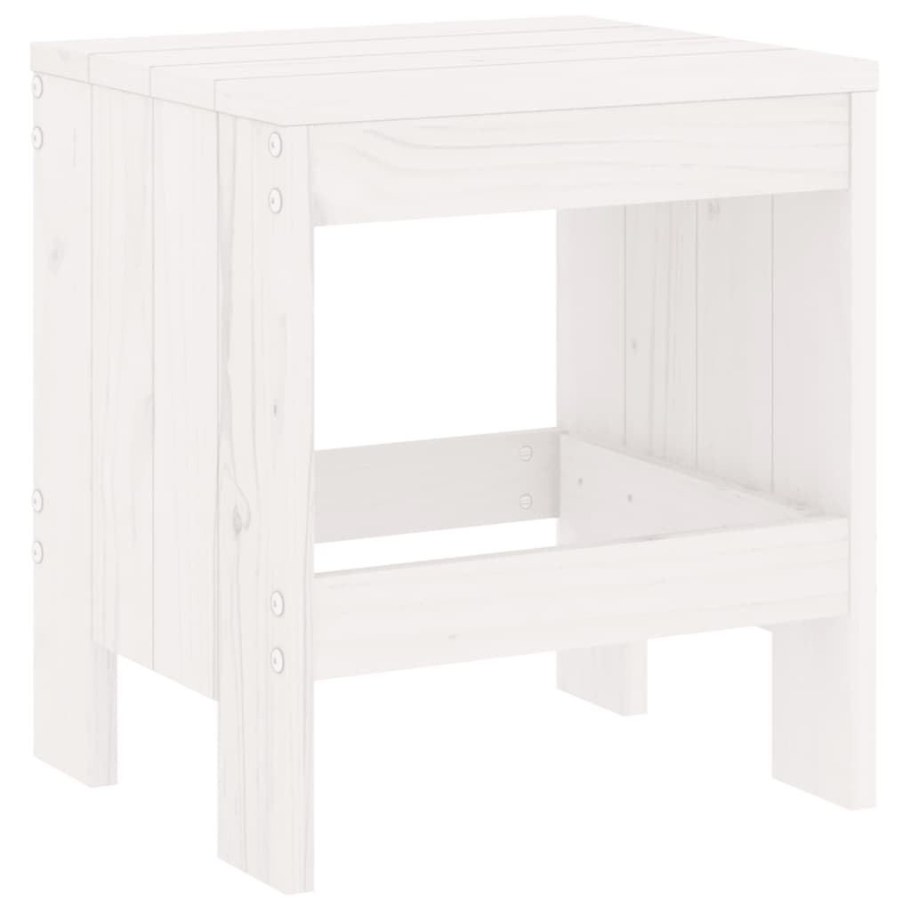 haveskamler 2 stk. 40x36x45 cm massivt fyrretræ hvid