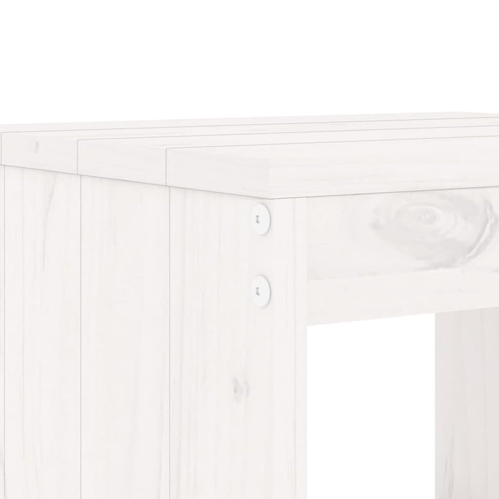 haveskamler 2 stk. 40x36x45 cm massivt fyrretræ hvid