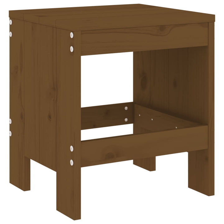 haveskamler 2 stk. 40x36x45 cm massivt fyrretræ gyldenbrun