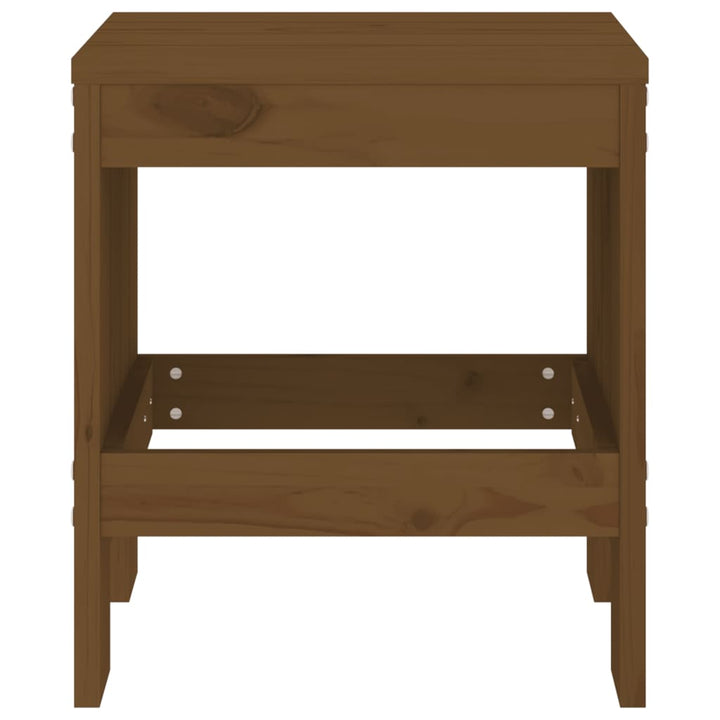 haveskamler 2 stk. 40x36x45 cm massivt fyrretræ gyldenbrun