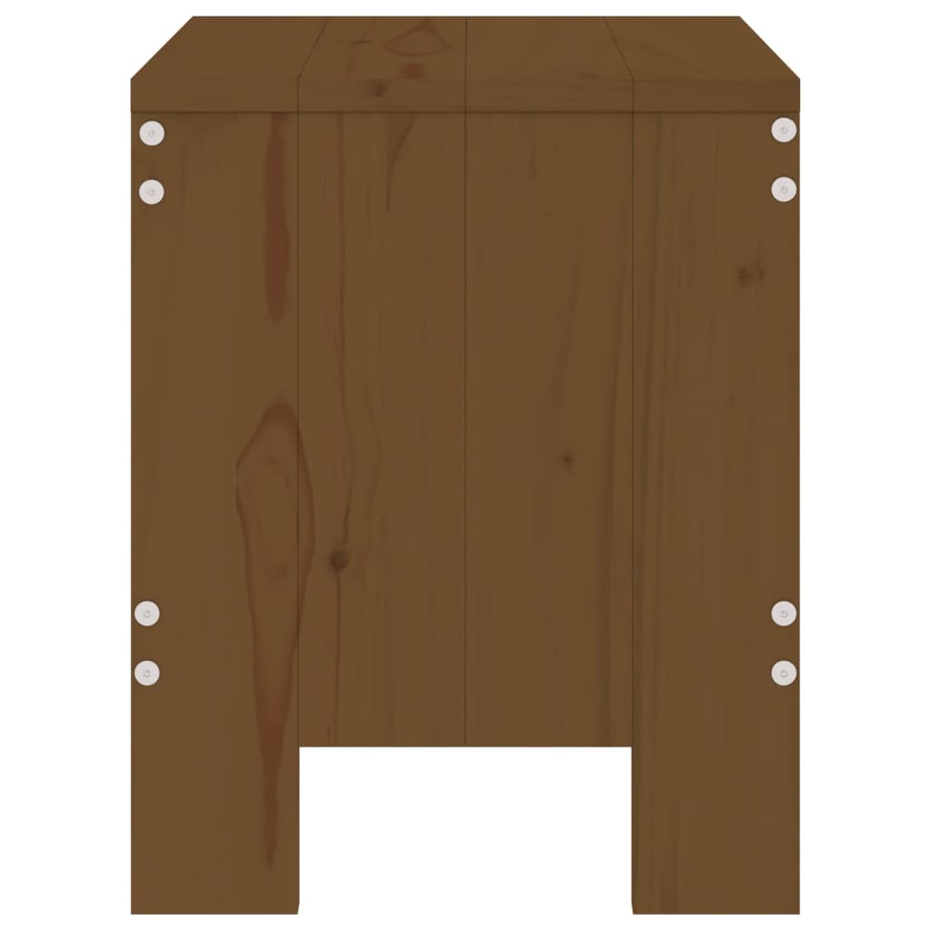 haveskamler 2 stk. 40x36x45 cm massivt fyrretræ gyldenbrun