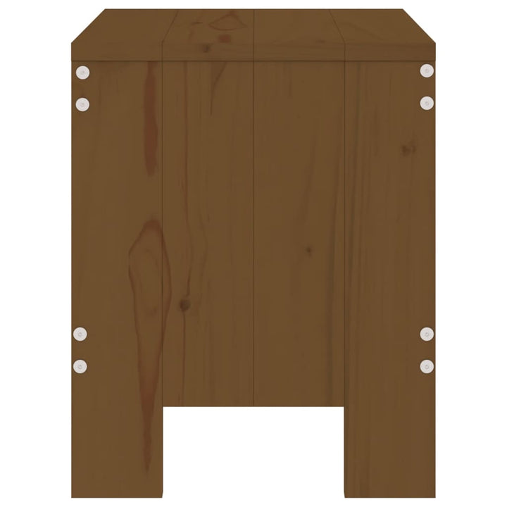 haveskamler 2 stk. 40x36x45 cm massivt fyrretræ gyldenbrun