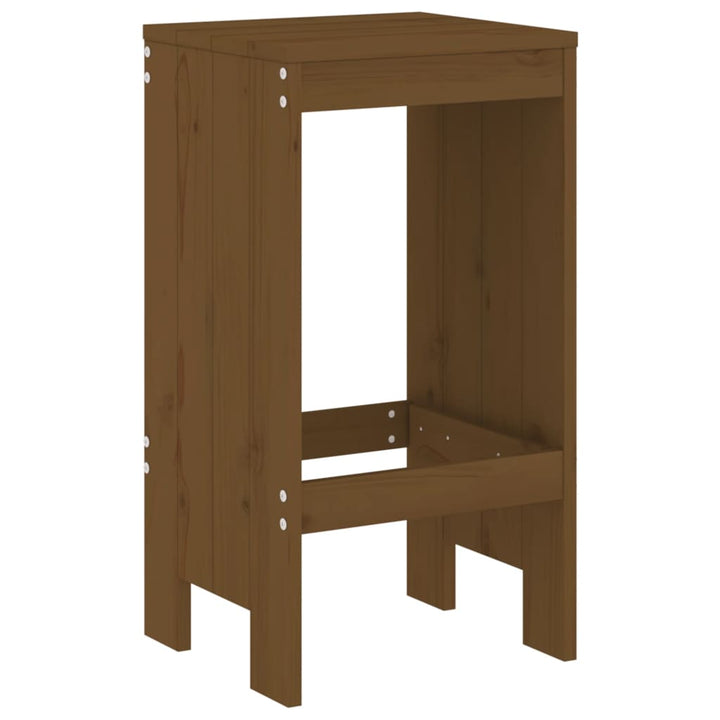 barstole 2 stk. 40x36x75 cm massivt fyrretræ gyldenbrun