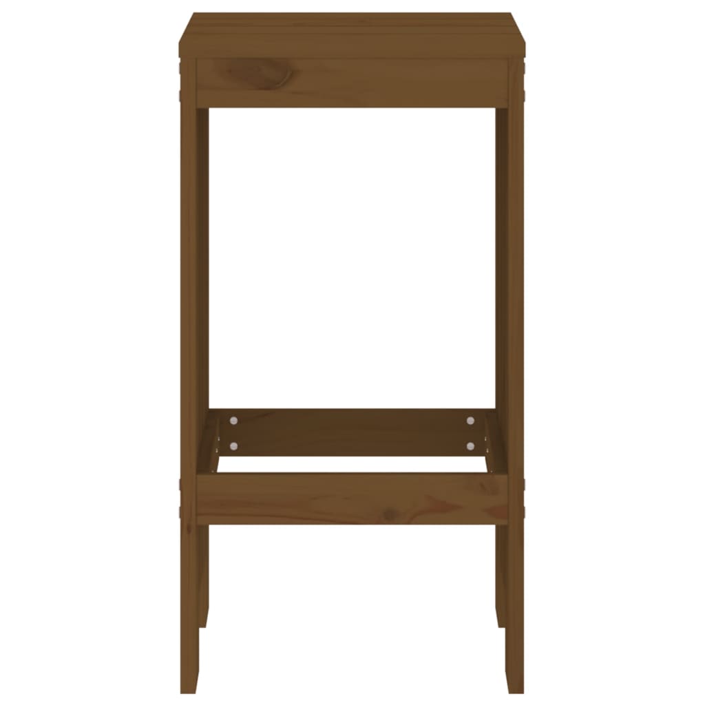 barstole 2 stk. 40x36x75 cm massivt fyrretræ gyldenbrun