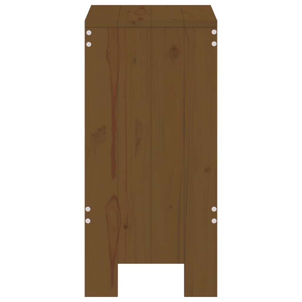 barstole 2 stk. 40x36x75 cm massivt fyrretræ gyldenbrun