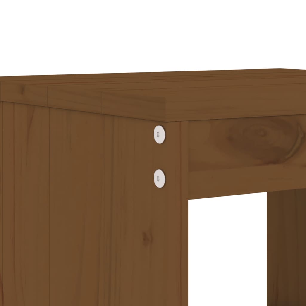 barstole 2 stk. 40x36x75 cm massivt fyrretræ gyldenbrun