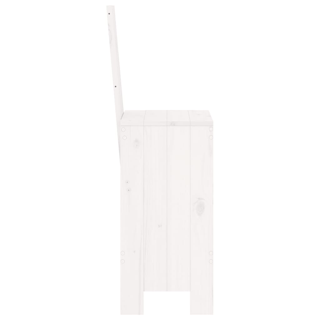 barstole 2 stk. 40x42x120 cm massivt fyrretræ hvid