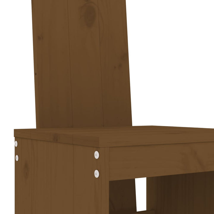 barstole 2 stk. 40x42x120 cm massivt fyrretræ gyldenbrun
