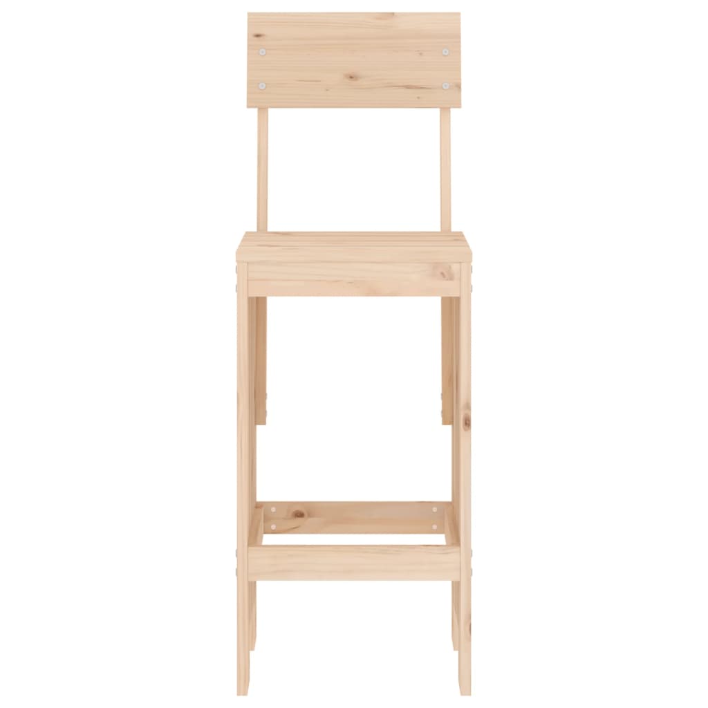 barstole 2 stk. 40x48,5x115,5 cm massivt fyrretræ