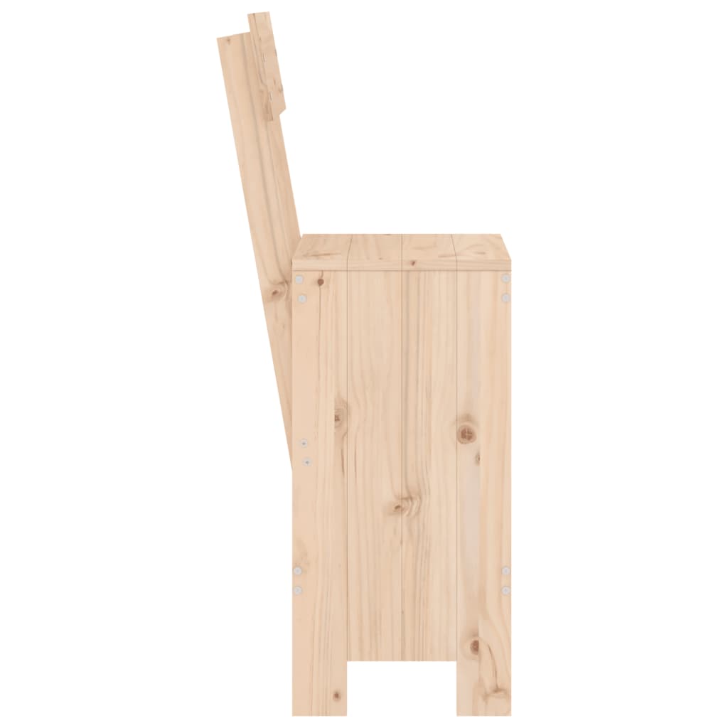 barstole 2 stk. 40x48,5x115,5 cm massivt fyrretræ