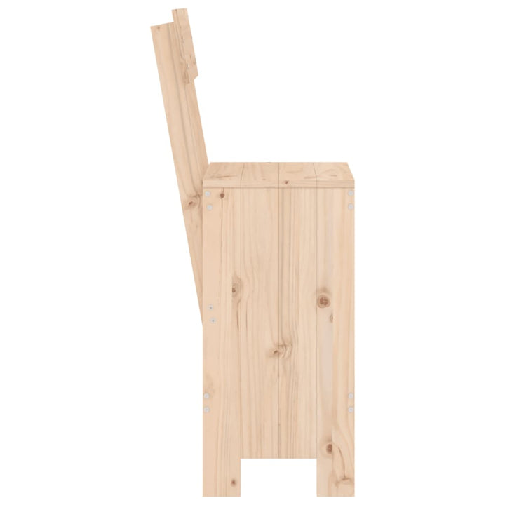 barstole 2 stk. 40x48,5x115,5 cm massivt fyrretræ