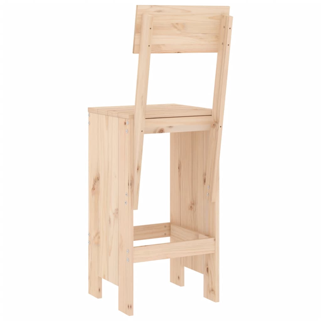 barstole 2 stk. 40x48,5x115,5 cm massivt fyrretræ
