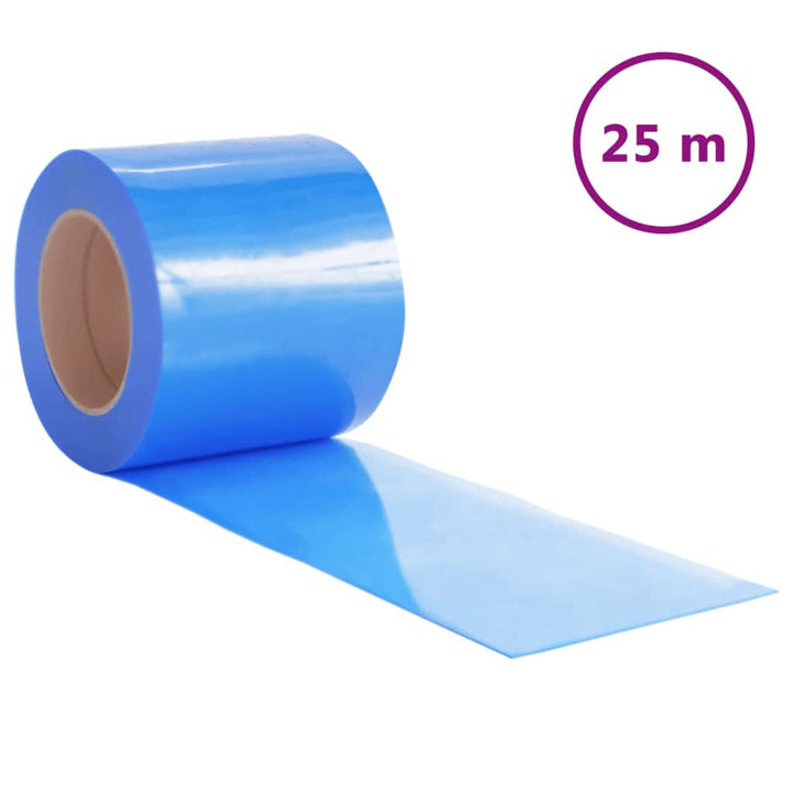 bændelgardin 200 mm x 1,6 mm 25 m PVC blå