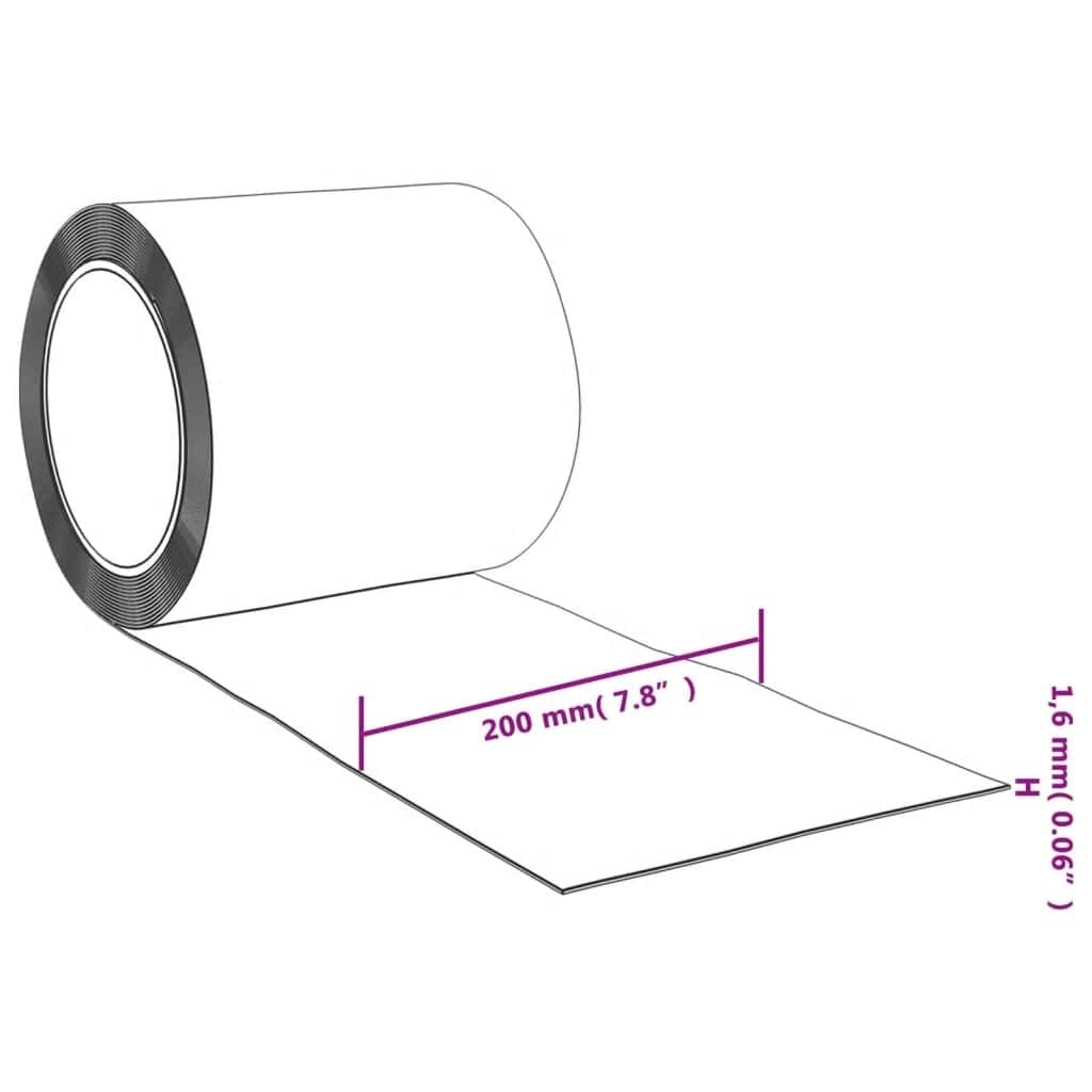 bændelgardin 200 mm x 1,6 mm 25 m PVC blå
