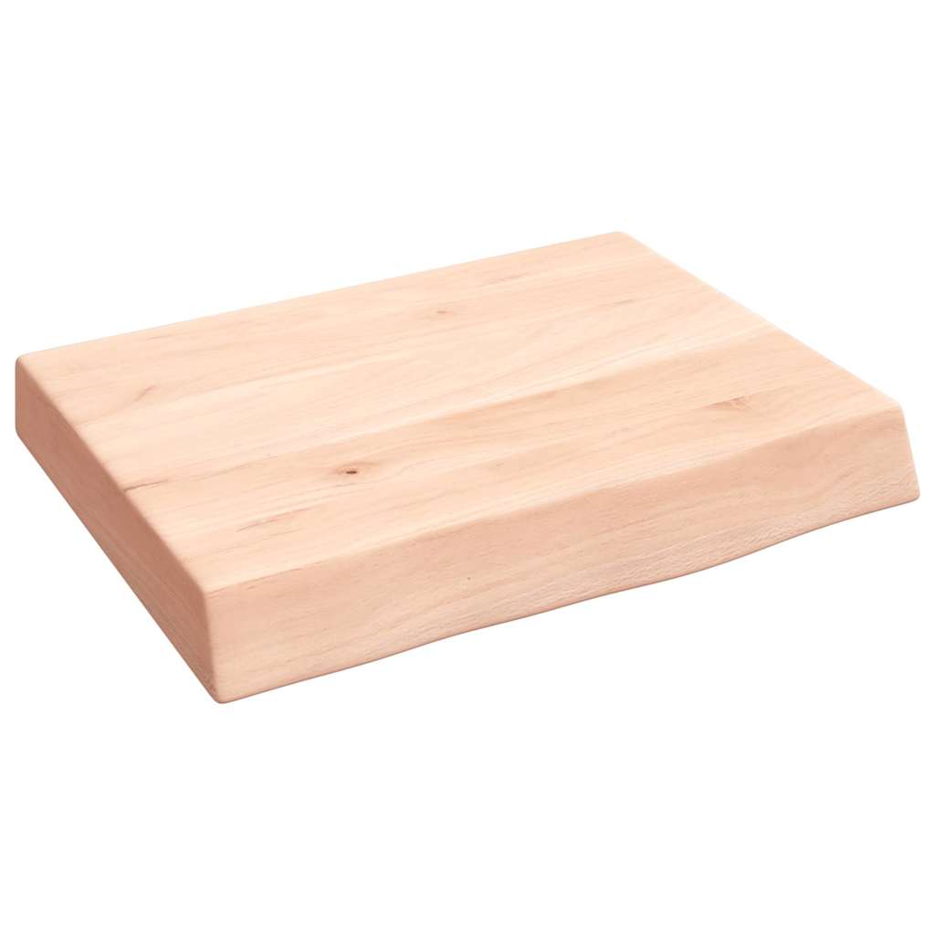 væghylde 40x30x(2-6) cm ubehandlet massivt egetræ