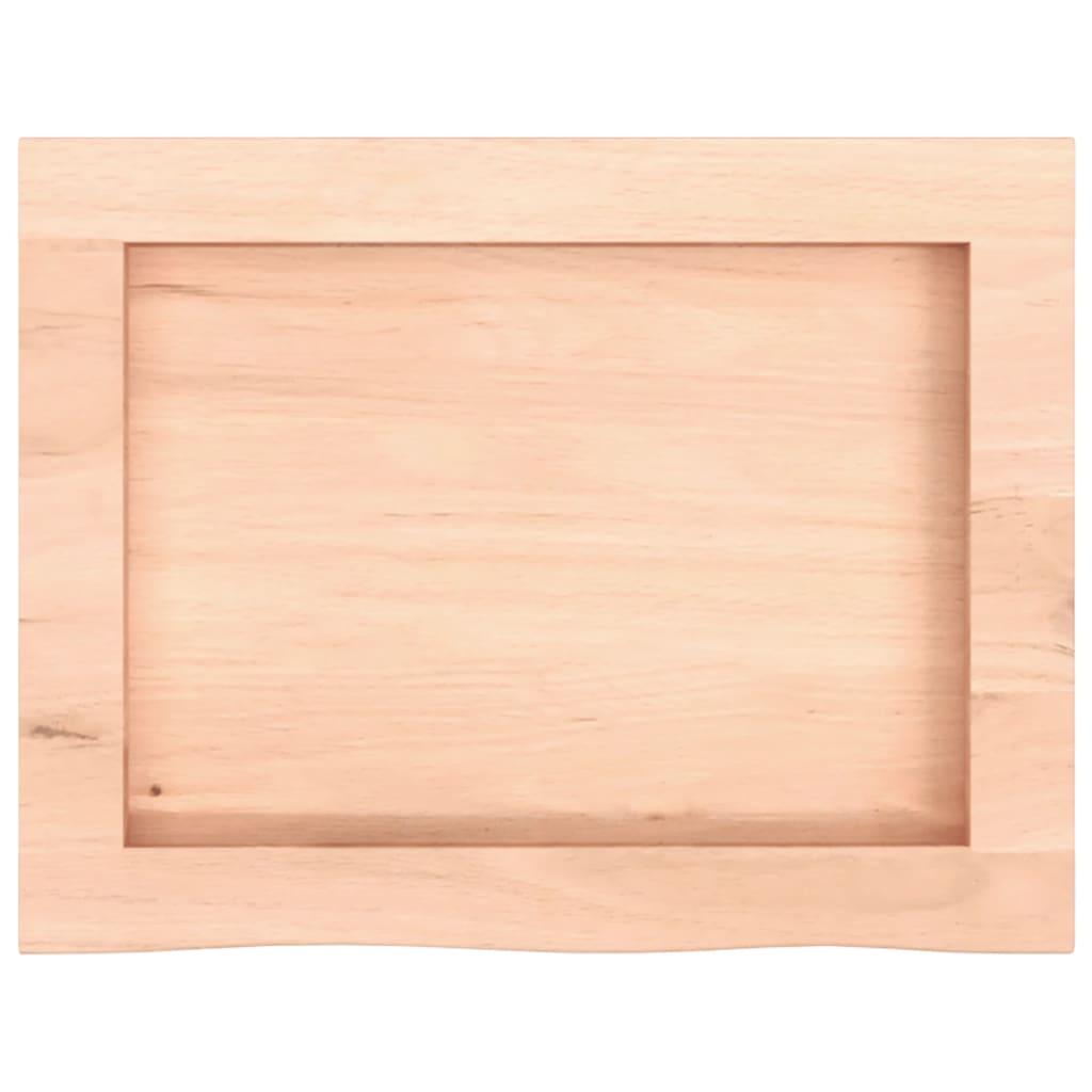 væghylde 40x30x(2-6) cm ubehandlet massivt egetræ