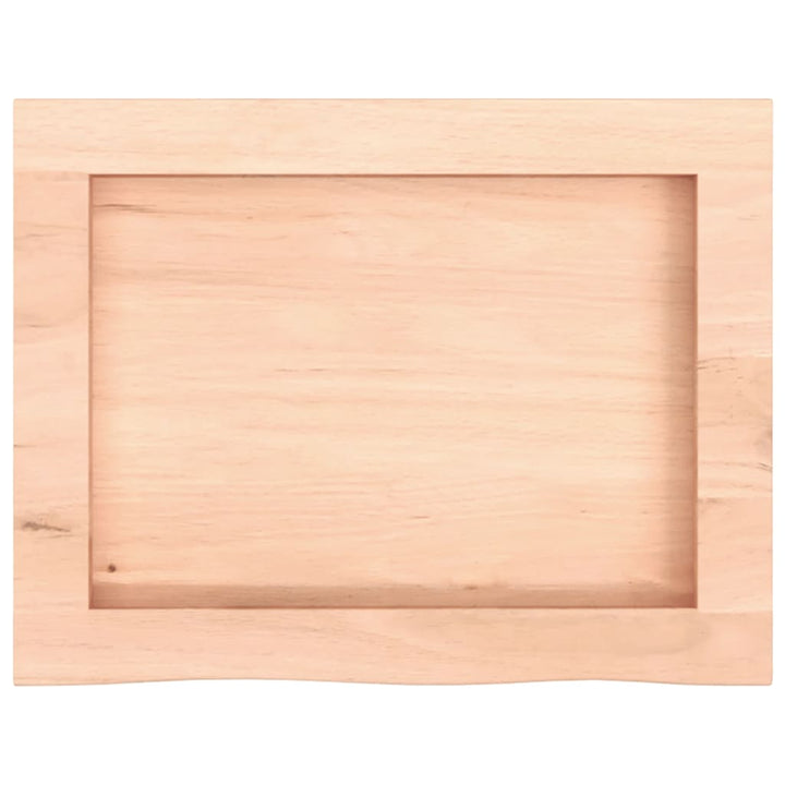 væghylde 40x30x(2-6) cm ubehandlet massivt egetræ