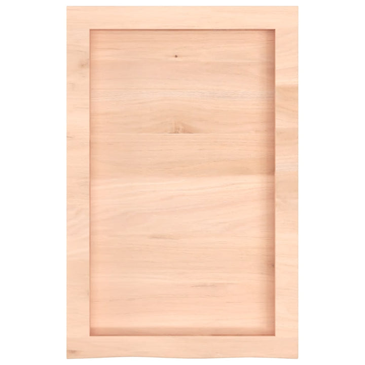 væghylde 40x60x(2-4) cm ubehandlet massivt egetræ