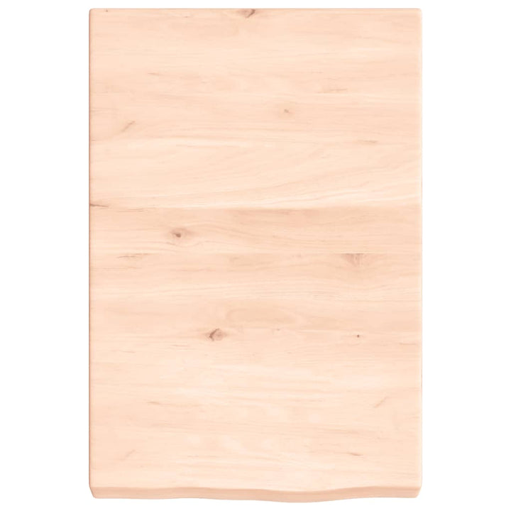 væghylde 40x60x(2-6) cm ubehandlet massivt egetræ