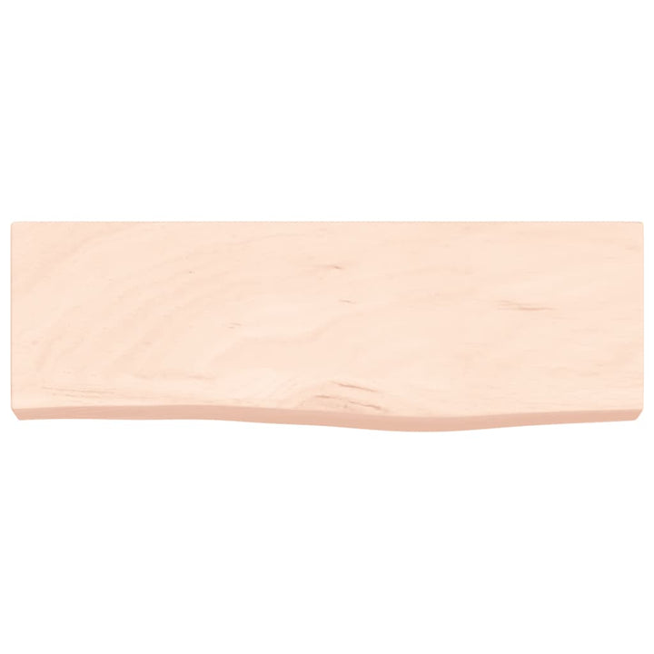 væghylde 60x20x6 cm ubehandlet massivt egetræ