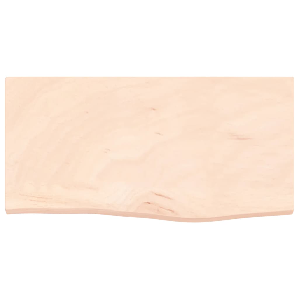 væghylde 60x30x(2-4) cm ubehandlet massivt egetræ