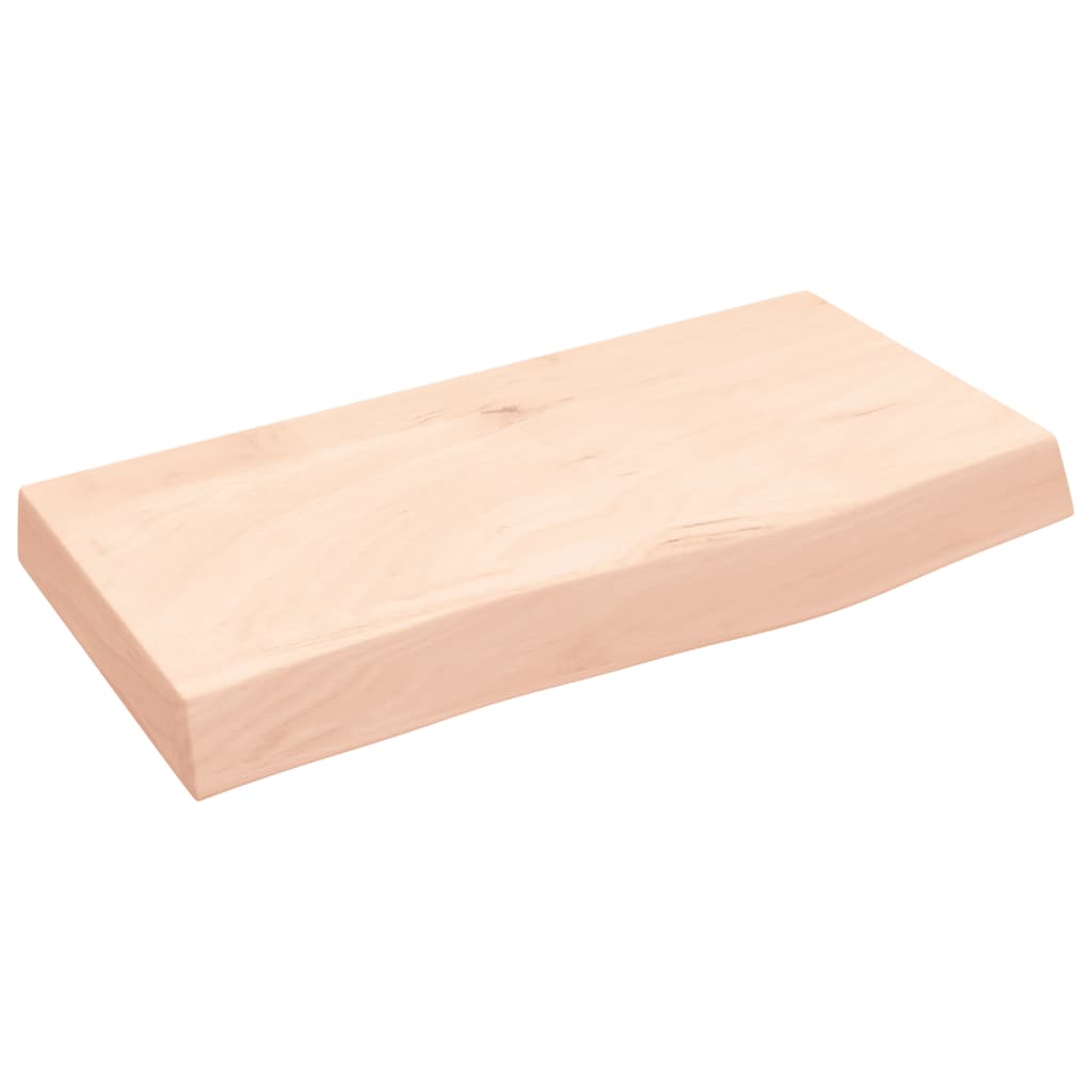 væghylde 60x30x(2-6) cm ubehandlet massivt egetræ