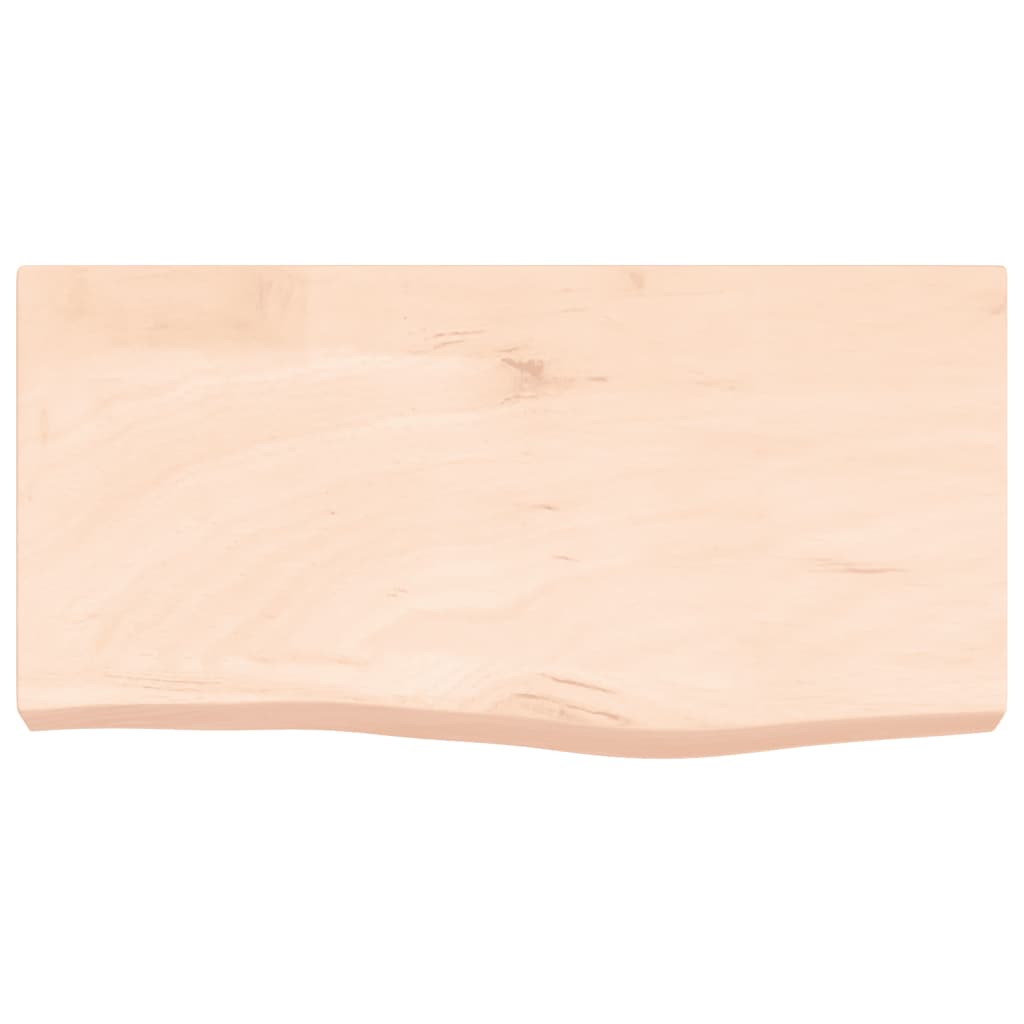 væghylde 60x30x(2-6) cm ubehandlet massivt egetræ